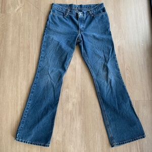 Vintage Y2k Ralph Lauren Polo Jeans flag Mid label logo flare leg mid wash sz 11